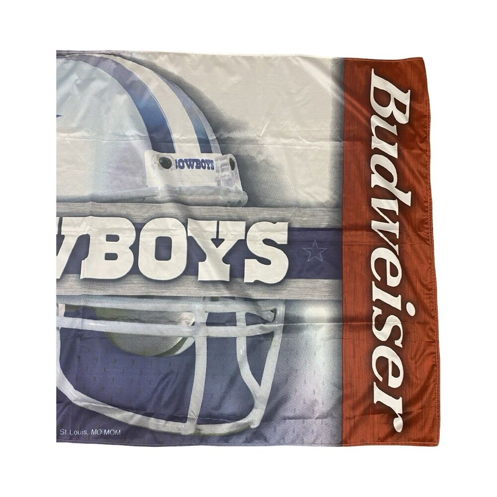 2000 Dallas Cowboys Bud Light & Budweiser Banner Man Cave 60" x 34" Nylon - Picture 5 of 5